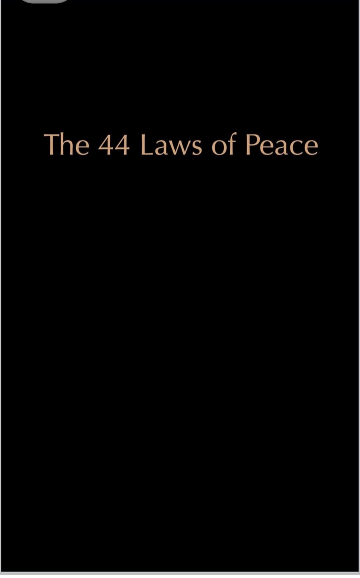 The 44 Laws of Peace